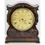 A 19th century Webster & Son, Birchin Lane, London, twin fusee bracket clock, the signed white