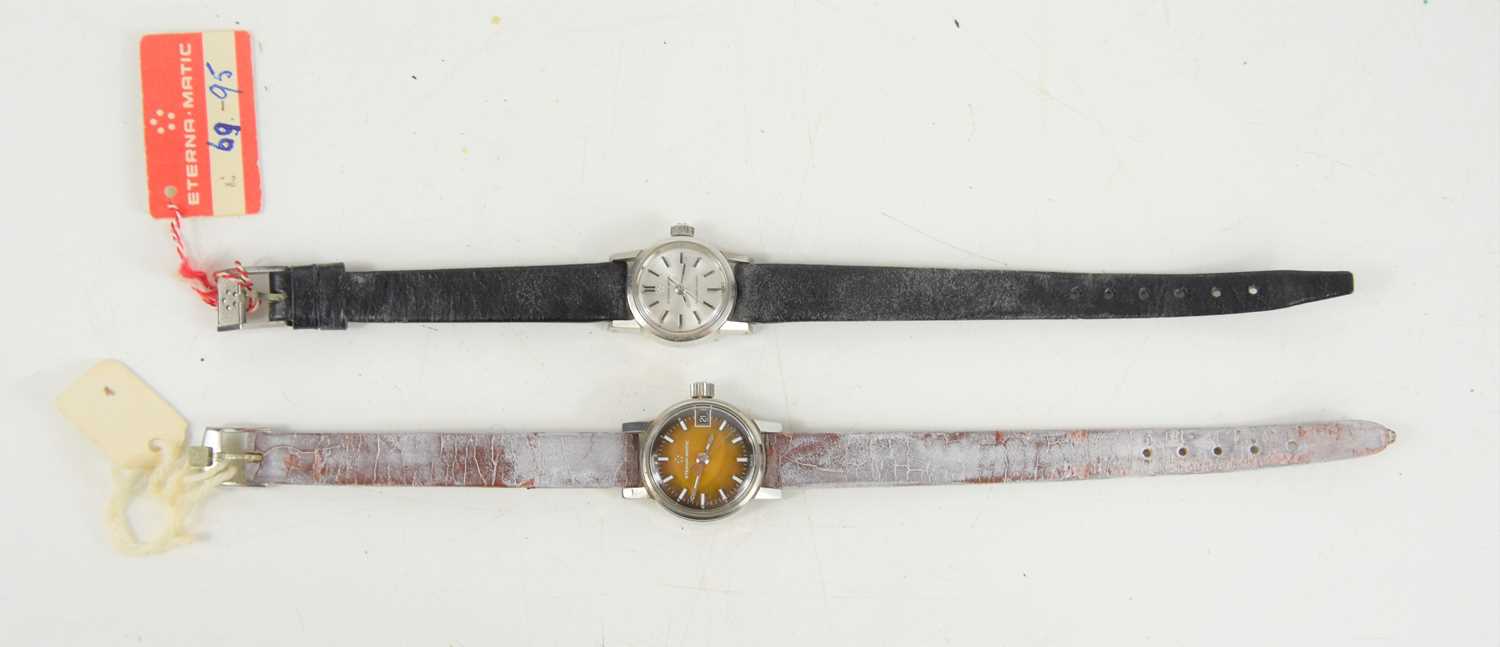 Two vintage ladies Eterna-Matic wrist watches, one marked Golden Heart to the face. - Image 2 of 3