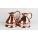 A pair of 19th century copper Gallon measures.