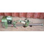 A Nu-Tools 12inch wood lathe, model number NWL37, 5 speed.