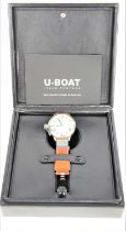 A U-Boat U-925 automatic wristwatch, limited edition No245, sterling silver case, with original