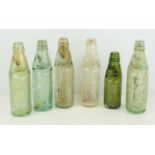 A quantity of local interest excavated named bottles to include Peterboroughexamples.