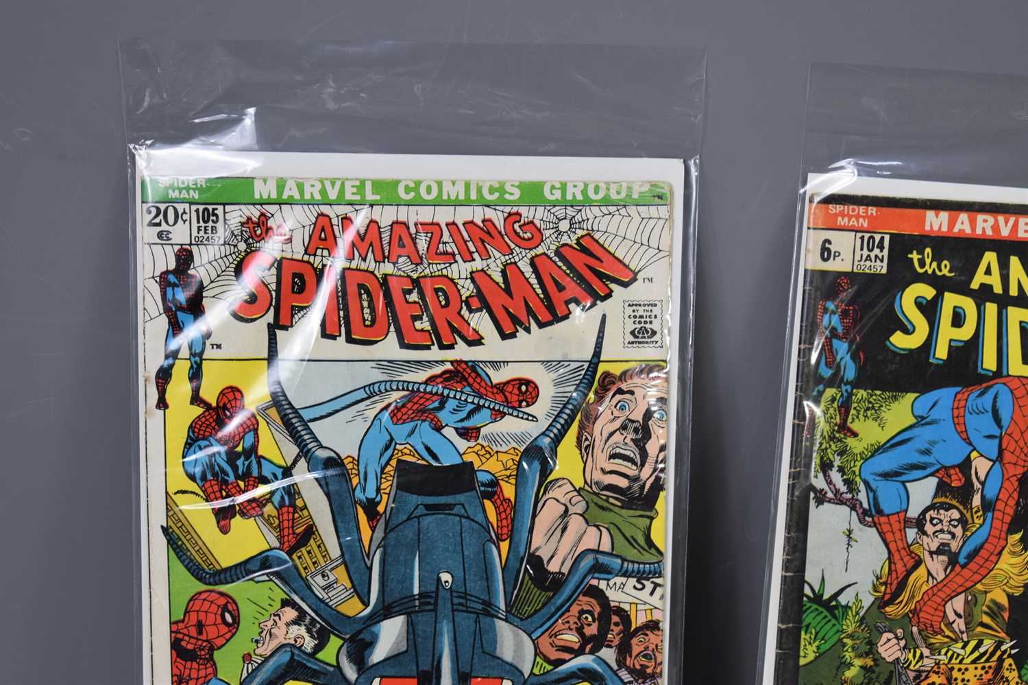 Marvel Comics: The Amazing Spiderman issue numbers #103 to #128, published 1972 and 1973, - Bild 2 aus 20