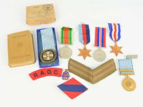 A WWII medal group comprising of 1939-1945 medal, defence medal, France and Germany star and 1939-