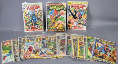 Marvel Comics: The Amazing Spiderman issue numbers #103 to #128, published 1972 and 1973,