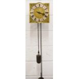 An 18th century John Baker of Sevenoaks hook and spike wall clock, ten inch brass square dial with