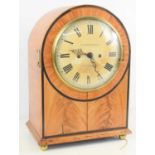 A 19th centuty walnut cased bracket clock, twin fusee movement, the Roman numeral dial signed T.B