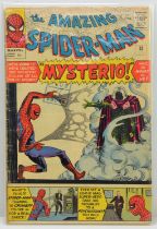 Marvel Comics: The Amazing Spiderman #13 / No.13, first appearance of Mysterio, published 1964, 9d