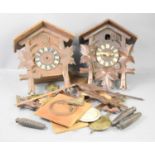 Two Black Forest style cuckoo clocks, both a/f.