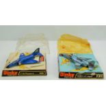 Two Dinky Toys diecast models of a F-4K Phantom II and a S.E.P.E.C.A.T Jaguar planes, model
