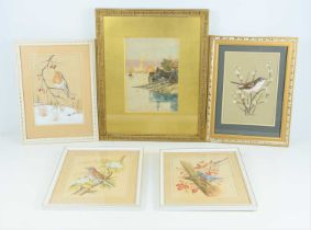 Wilfred Ball 1853-1917: A watercolour depicting Venice, signed lower left together with four