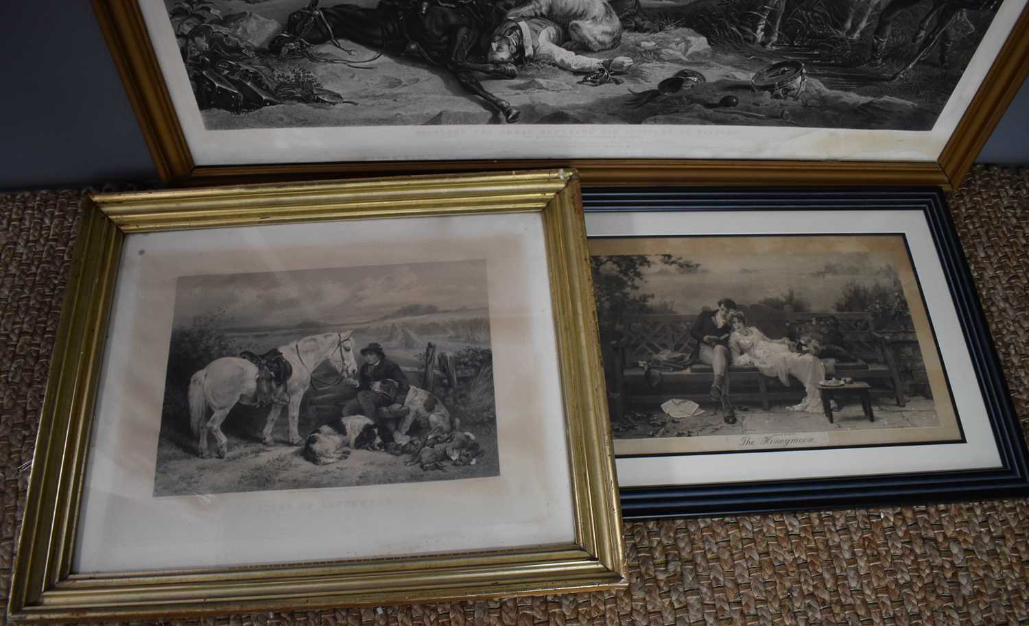 Three 19th century prints to include: Napoleon the Great Rebuking his Officers at Bassano, First - Bild 2 aus 2