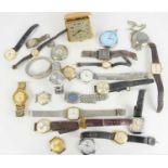 A group of vintage watches to include Citizen, Accurist, Ingersoll, Allaine, Oris, Garrard,