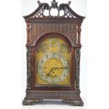A late Victorian 'Directors' Bracket Clock retailed by Maple & Co Ltd, London with silvered
