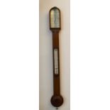 A mid 19th century Gargory of 41 Bull Street, Birmingham mahogany stick barometer, mercury