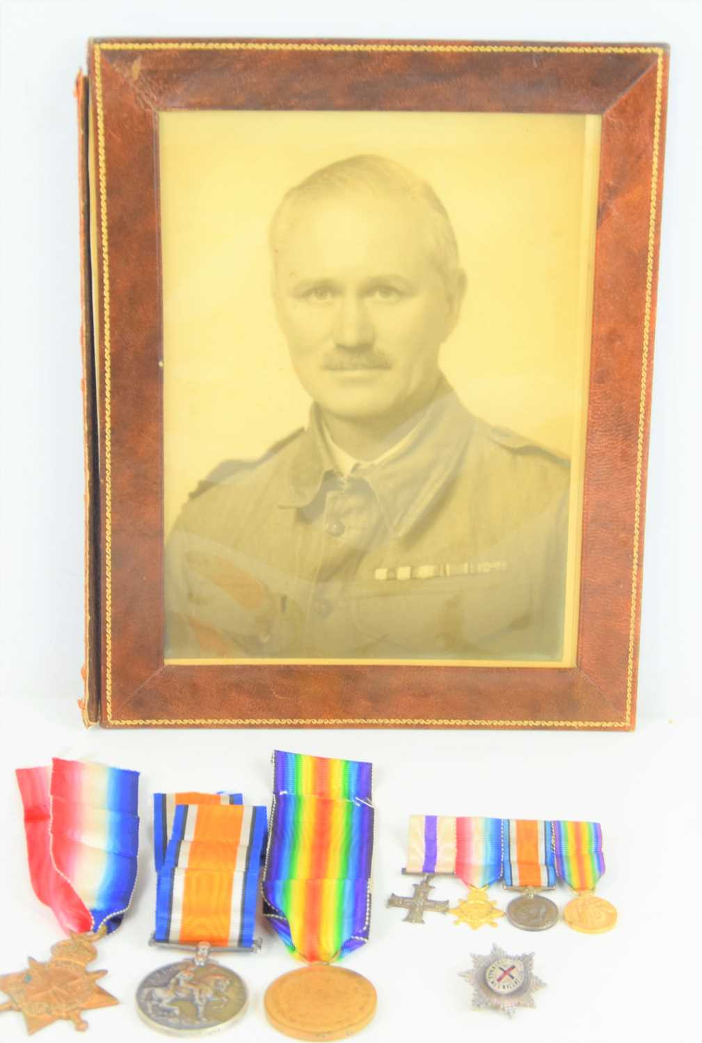 A WWI medal group awarded to Captain J.O Farrer, Kings Shropshire Light Infantry, the miniature