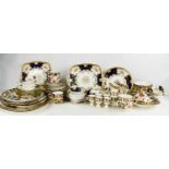 A Davenport Imari pattern part tea service, and Coalport part tea service, to include cups and