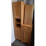 Two beech John Lewis cabinets.