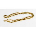A 18ct gold rope twist necklace, a/f, 6.9g