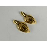 A pair of 18ct gold earrings, 12.4g.