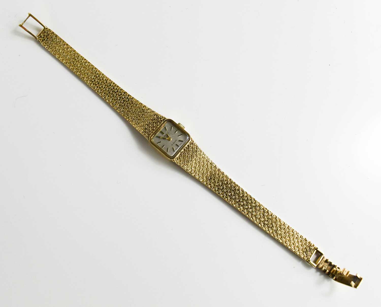 A 9ct gold cased Rotary vintage ladies wristwatch with 9ct gold strap, 29.8g. - Bild 4 aus 5