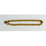 A 9ct gold rope twist bracelet, 3.46g.60