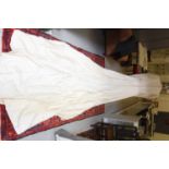 A Norman Hartwell hand stitched wedding dress, circa 1983.