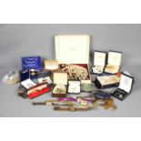 A quantity of vintage costume jewellery including various watches to include Tissot, Cauny