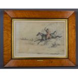 H Alken (19th century): The Hunt, pencil and watercolour on paper.