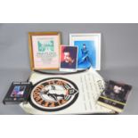 A group of memorabilia including signed Eddie Izzard and Dylan Moran photos, Mick Fleetwood