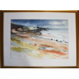 James Harrigan (20th century): Oyster Catchers, watercolour, 51 by 73cm.