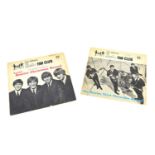 Two official Beatles fan club Christmas flexidisc records, one comes with a copy of the