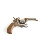 A 20th century six shot percussion revolver, later deactivated, 11cm wide.