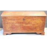A large 19th century painted pine dome top chest, dated 1851 and later painted N. Rasmusen, Nulsen