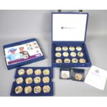 Diamond Wedding photographic portrait coin collection with certificates and case together with