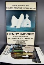 Henry Moore (British 1898-1986): an original 1980's exhibition poster for Galleria Comunale D'Arte