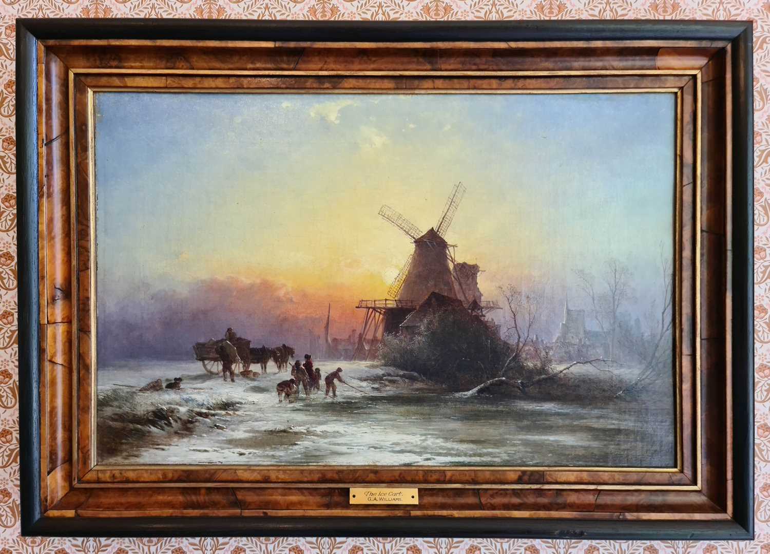 George Augustus WILLIAMS (British, 1814-1901) The Ice Cart oil on canvas, 32 x 50 cm