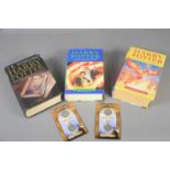 Three Harry Potter first edition books "Half Blood Prince", "Order of the Phoenix" and "Half-Blood