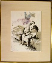 Henry MOORE (British, 1898-1986): Seated Mother and Child, 1975 lithograph on paper, from an edition