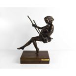 Leonardo LUCCHI (Italian, b. 1952) Amaca bronze, raised on a wooden base, height: 33 cm