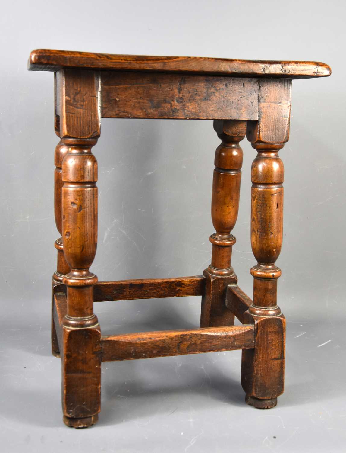 An early 18th century oak joint stool.