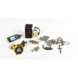 A selection of vintage jewellery, to include marcasite set brooches; one in the form of a gondola, a