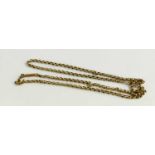 A 9ct gold chain link necklace, with barrel clasp, 4g.