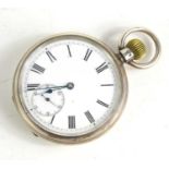 A 19th century silver open faced 'Riverside' 17 jewel pocket watch, by American Watch Co, Waltham