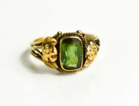 **BOX IS NOT INCLUDED IN THIS LOT **A 19th century 9ct rose gold and tourmaline ring, the