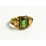 **BOX IS NOT INCLUDED IN THIS LOT **A 19th century 9ct rose gold and tourmaline ring, the