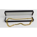 A 9ct gold chain link necklace, with a crab claw clasp, 51cm long, 30.9g.