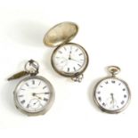 A Thomas Russell & Son of Liverpool silver pocket watch, white enamel dial with Roman numerals