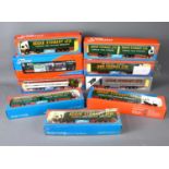Nine boxed Tekno diecast haulage lorries to include Ken Thomas and Eddie Stobart all 1:50 scale.