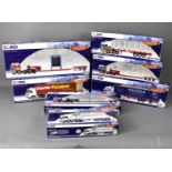 Seven boxed limited edition Corgi haulage lorries comprising of Currie European Volvo, G.C.S